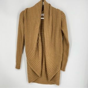 Cozy Tan Ribbed Cardigan